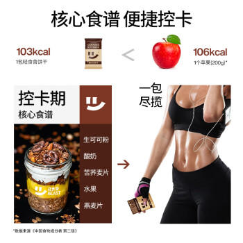 轻食兽生可可燕麦低GI粗粮全麦饼干24g*7*1盒 早代餐休闲零食饱腹控糖 商品图2