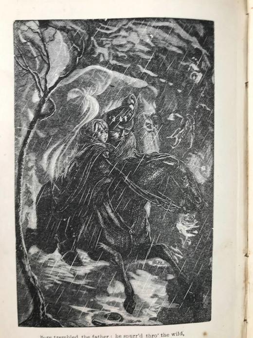 约19世纪后期 司各特诗集 约10幅版画插图 漆布精装32开 商品图11