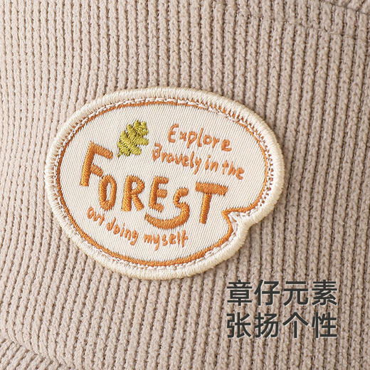 【商场同款】英氏儿童帽子秋季男童灯芯绒护耳帽子棒球帽新款 商品图3