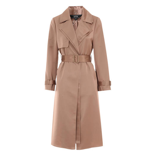 EITIE爱特爱秋季新款时尚洋气大气通勤百搭显瘦风衣长外套女7504204 商品图5