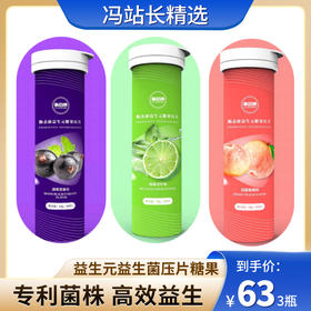 衡态康 益生元益生菌压片糖果 0.6g/片×30片/瓶×3/瓶 三款不同口味 0添加 国家专利菌株