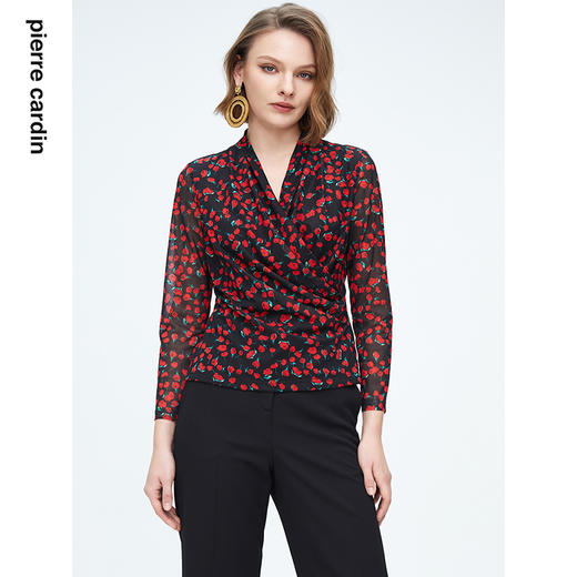 皮尔卡丹女装夏季新款都市时尚商务百搭衬衫P4136B4028R3
 商品图4