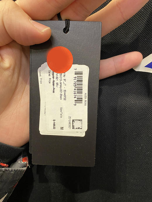 HUGO BOSS/胡戈波士 男士夏季黑标联名纯棉印花隐藏扣短袖POLO衫 商品图3