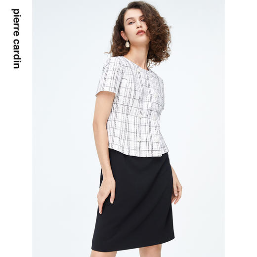 皮尔卡丹女装2024年新款通勤连衣裙P4248D4026W3 商品图3