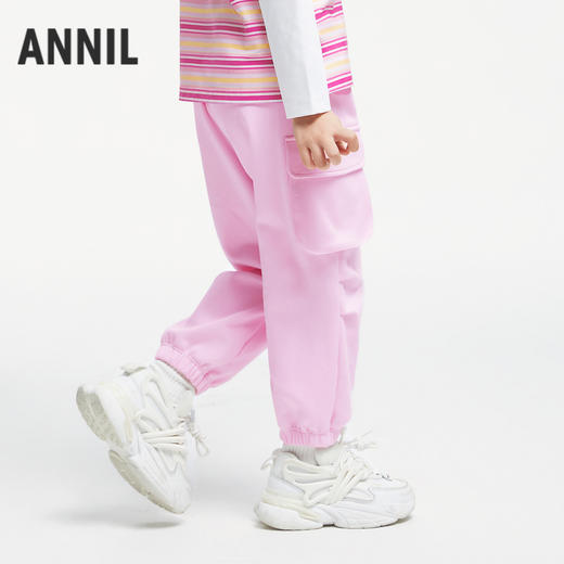 【5A级抗菌】男女童工装风活力卫裤新款安奈儿童装实体店同款XM436656 商品图2