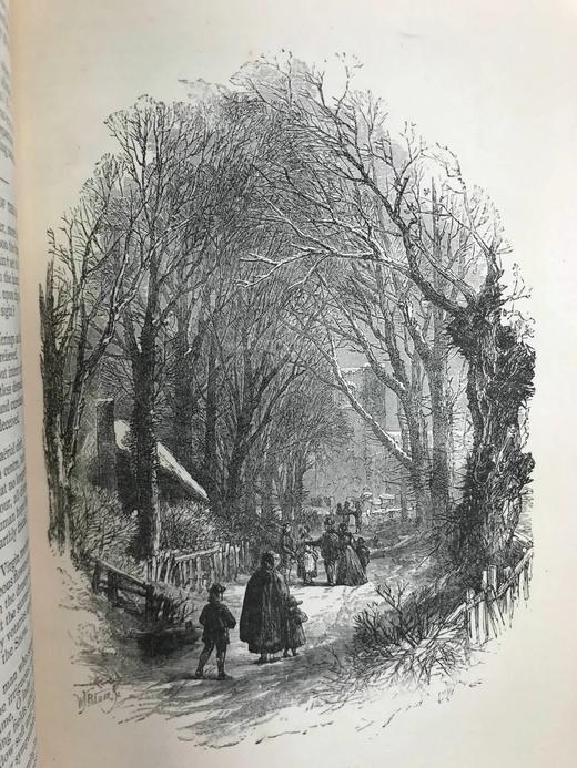 工坊特装本！约19世纪后期 华兹华斯诗集 约8幅插图 全真皮精装32开 商品图8