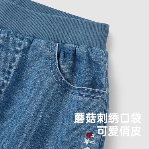 【商场同款】英氏儿童牛仔裤秋冬季摇粒绒女童裤子防静电新款 商品图3