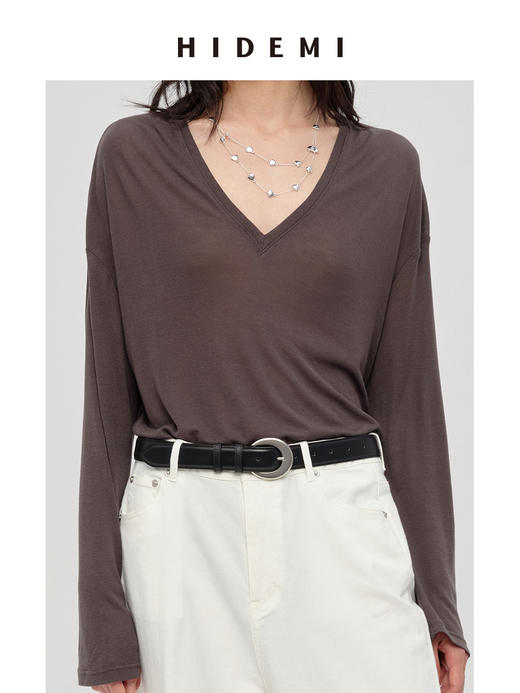 HIDEMI 月亮系列半月型设计感多种戴法铜镀银长款项链 商品图2