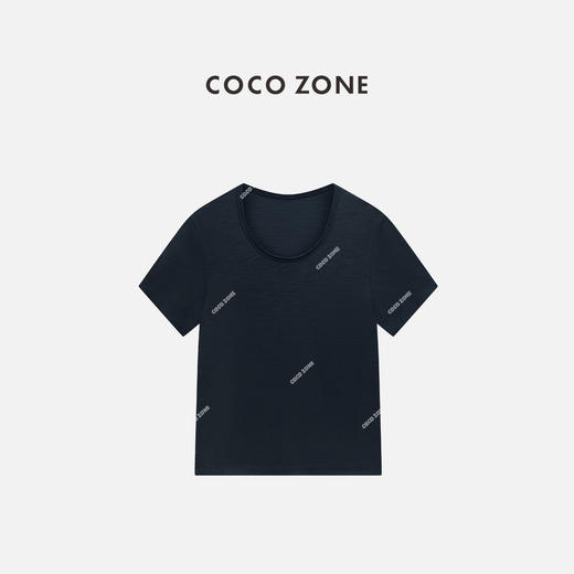 COCO ZONE 100棉夏季纯色T恤百搭圆领短袖上衣CC1B1335 商品图0