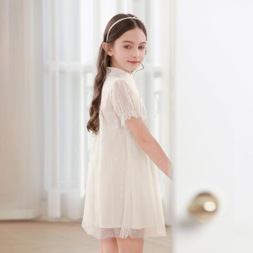 女童连衣裙2024夏季新款儿童新中式国风公主裙小女孩泡泡袖裙子 商品图5