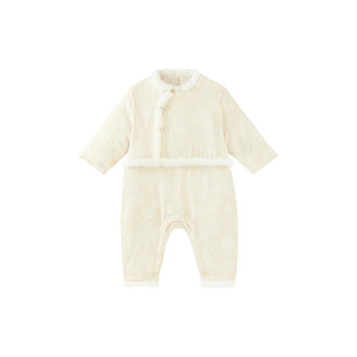 【高定系列】英氏儿童蚕丝夹棉连体衣冬季女童衣服新中式新款 商品图4