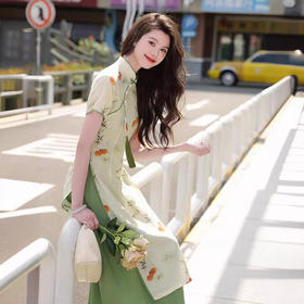 奥黛改良旗袍小个子夏季日常苎麻面料GR24135