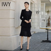 IWY/秋款正式场合职业套装裙黑色长袖西装外套无袖连衣裙职业工装C1956+Q1062 商品缩略图0