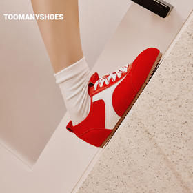 【好溜鞋】Toomanyshoes女鞋霓虹街道复古德训小白鞋银色运动跑鞋