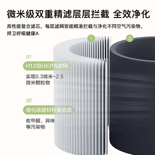 海尔（Haier）空气净化器除甲醛新房家用卧室桌面办公室小型除烟味去醛神器 15㎡便携式净化器 ZKJ-G60TA1 商品图3