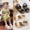 【韩版简约软底儿童休闲凉鞋潮，轻松玩转沙滩海边】女童沙滩凉鞋 夏季新款 中大童平底韩版 简约软底儿童休闲凉鞋-QQ 商品缩略图0