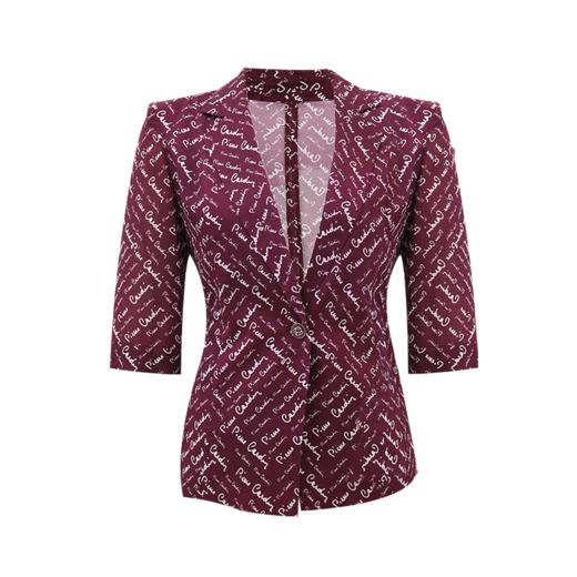 皮尔卡丹女装西服夏季轻薄短袖修身商务通勤上衣外套P4233L4008Z3
 商品图3