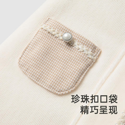 【商场同款】英氏婴儿夹棉连体衣秋冬灯芯绒婴儿衣服女童爬服新款 商品图3