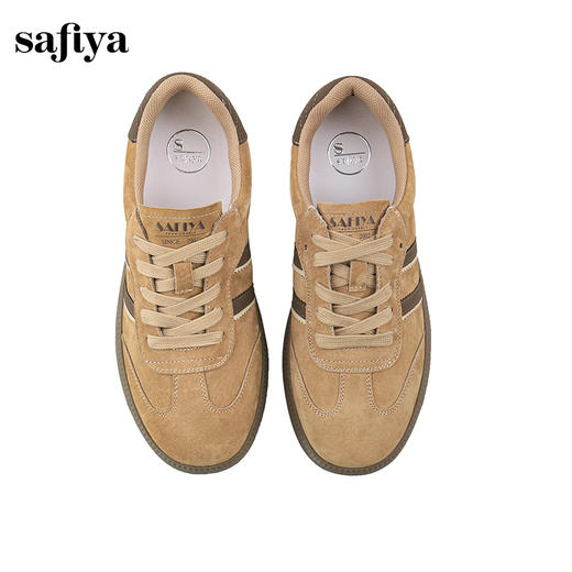 Safiya/索菲娅2024秋复古美拉德反绒拼色百搭休闲系带德训鞋 SF43112112 商品图4