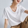 高品质丝光棉t恤女短袖2024新款宽松内搭外穿圆领液氨t恤打底衫 商品缩略图0