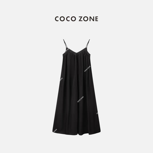 COCO ZONE 夏季时尚纯色无袖吊带连衣裙气质宽松显瘦长裙CC1B0987 商品图0