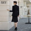IWY/秋款正式场合职业套装裙黑色长袖西装外套无袖连衣裙职业工装C1956+Q1062 商品缩略图3