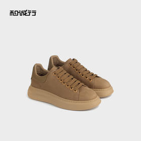 和诚行 2024秋冬新款厚底系带休闲板鞋男鞋真皮百搭滑板鞋0551160