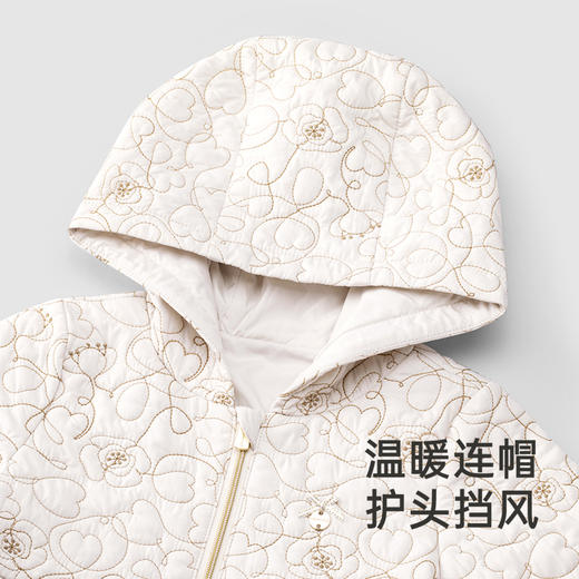 【商场同款】英氏旗舰店三防棉服冬季保暖女童长袖连体衣新款爬服 商品图2