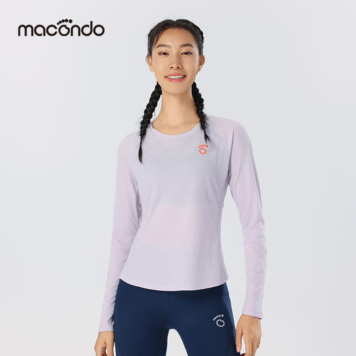 春秋马孔多男女长袖7代轻量透气 呼吸面料 吸湿速干 运动舒爽 3D插肩袖 领口穿脱不卡头 商品图4