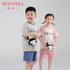 【商场同款】【120-150码】熳洁儿 夏季短袖家居服套装儿童棉拉架短袖短裤24203617 商品缩略图0