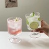 「19.9到手3支！ins欧式杯」高颜值加厚竖条纹玻璃杯 果汁杯甜品高脚杯红酒杯洋酒餐饮用具 商品缩略图2