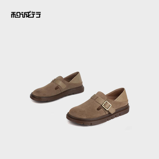 和诚行 2024秋冬新款复古休闲勃肯鞋女鞋百搭舒适厚底单鞋1930073 商品图2