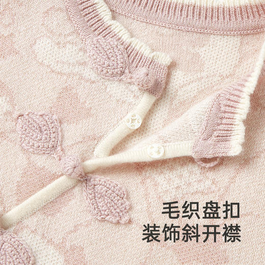 【高定系列】英氏高定女童羊毛连衣裙保暖秋冬季裙子长袖新款 商品图2