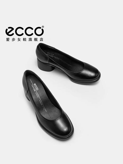 【女鞋开新季】【新品】BF楼ECCO爱步女鞋单鞋 新款真皮粗跟高跟鞋百搭小皮鞋 雕塑奢华222493吊牌价1799现价1619 商品图1