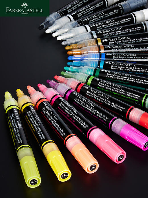 德国辉柏嘉丙烯马克笔记号笔水性涂鸦笔POP海报广告笔绘画美术生彩绘 商品图4