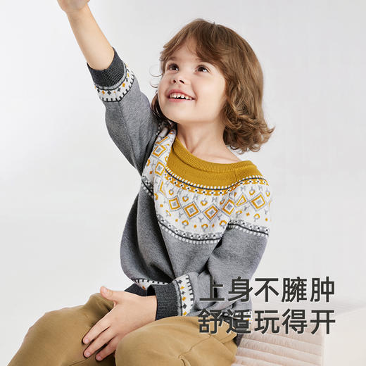 【商场同款】英氏儿童毛衣针织衫长袖秋冬男童休闲羊毛衫新款 商品图1