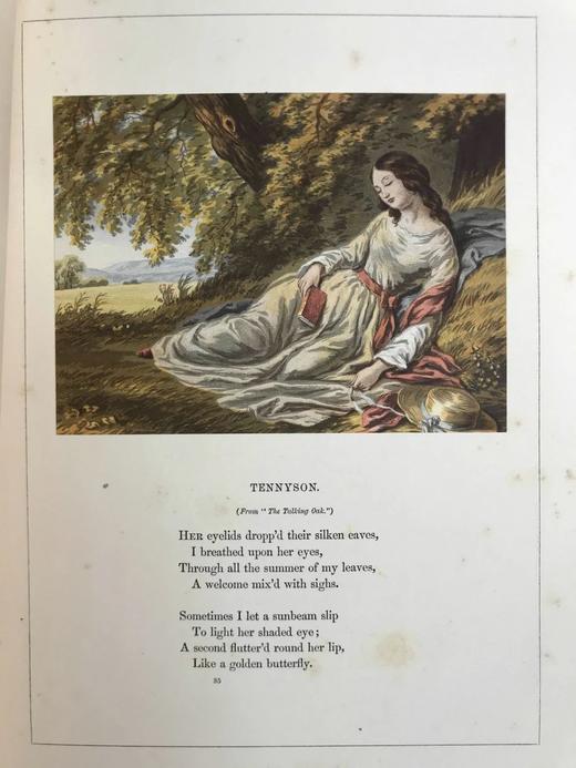 1853年 四季诗集 22幅精美彩色贴图 漆布精装大16开 商品图10