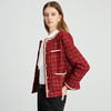 EITIE爱特爱精致气质时尚红色格子小香风显瘦短款外套秋新款C2403402 商品缩略图2