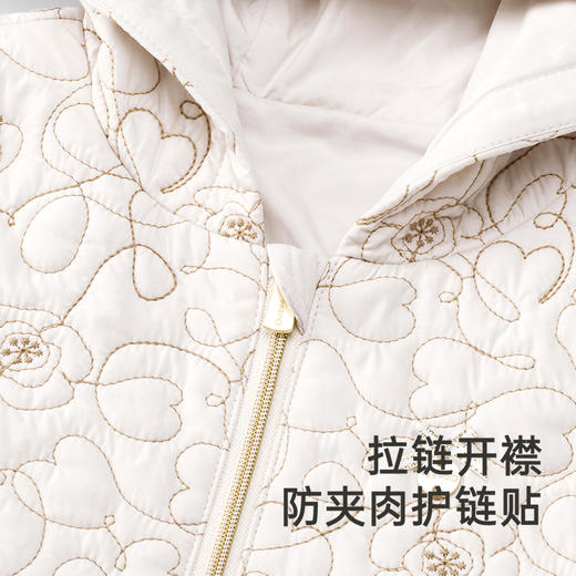 【商场同款】英氏旗舰店三防棉服冬季保暖女童长袖连体衣新款爬服 商品图3