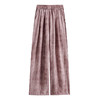 「冰丝扎染风阔腿裤！三色可选」棉麻夏季薄款防晒凉凉裤子休闲高腰垂感拖地长裤下装 商品缩略图4