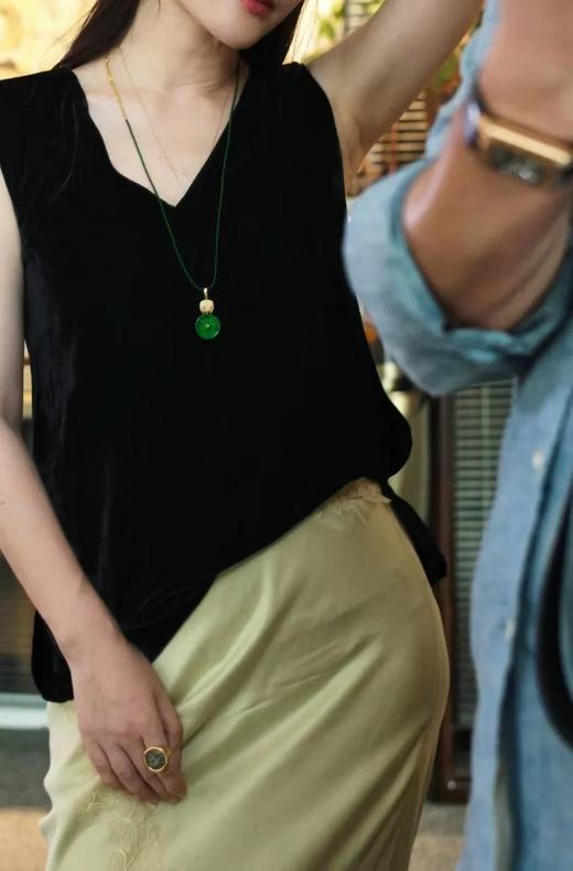 金狮辅首挂坠 ｜ 辣色花青平安扣 商品图5