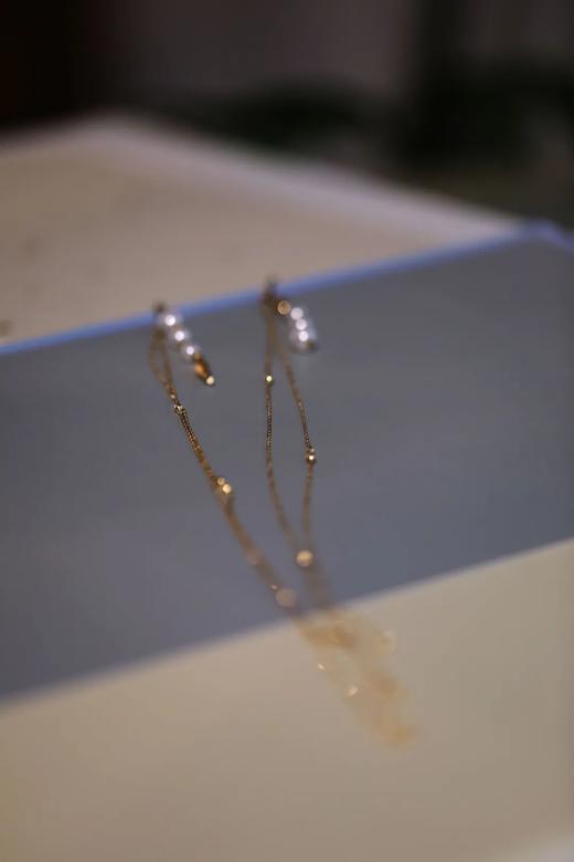 绶之以渔 ｜珍珠黄金小鱼超长耳环 商品图2