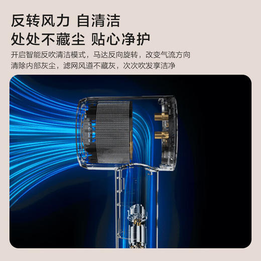 【七夕情人节礼物】海尔小香风自清洁11万转高速马达F7吹风机恒温速干亿级负离子大风力低躁音 【小香风+自清洁+高速】汉玉白/星蕴银 商品图9