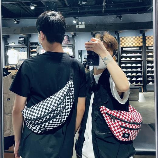 清仓！！原单老渠道，台资代工厂订单，万斯VANS范斯大号经典棋盘格斜挎包腰包单肩包胸包 商品图1