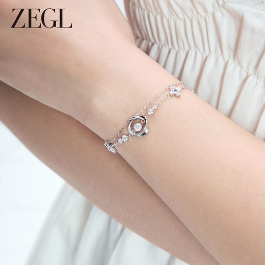 ZEGL设计师925银四叶草小幸运手链女轻奢小众精致手饰品七夕礼物 商品图4
