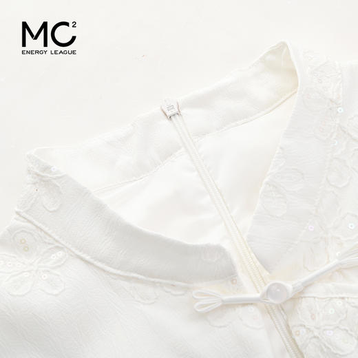 飞袖新中式刺绣提花连衣裙-76070Q4221508 商品图0