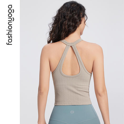 凡圣瑜伽水滴美背粘合杯背心F14224 商品图8