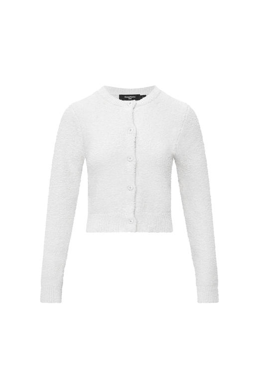 oneup毛绒针织短款开衫 商品图7