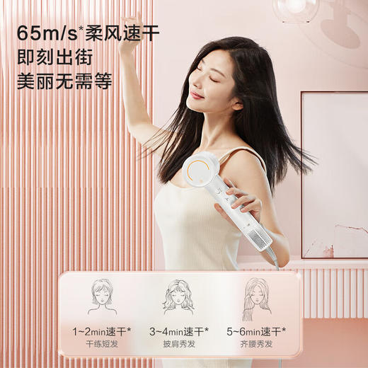 【七夕情人节礼物】海尔小香风自清洁11万转高速马达F7吹风机恒温速干亿级负离子大风力低躁音 【小香风+自清洁+高速】汉玉白/星蕴银 商品图10