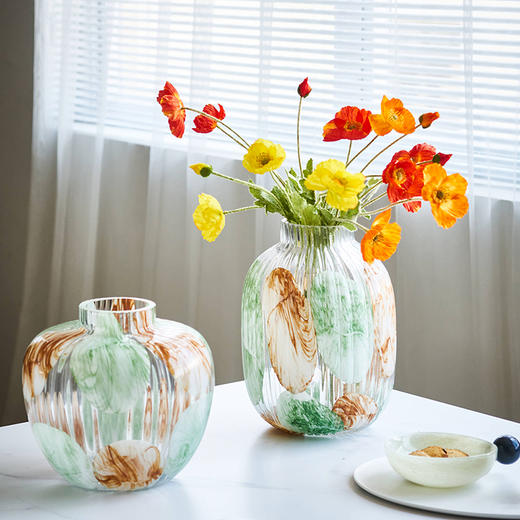 碧轩透明玻璃花瓶水培干花插花客厅装饰品摆设餐桌鲜花插花瓶摆件 商品图1